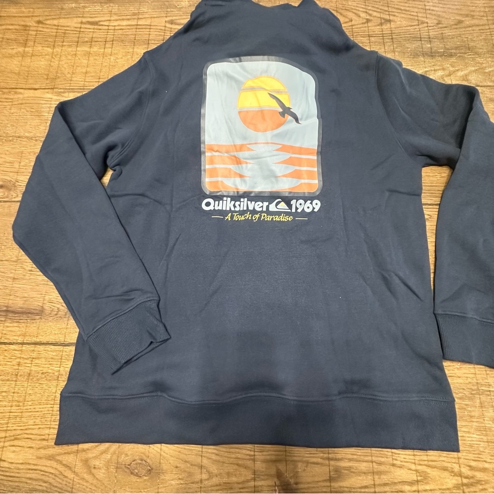 Quiksilver Men’s Navy Hoodie Medium NWT